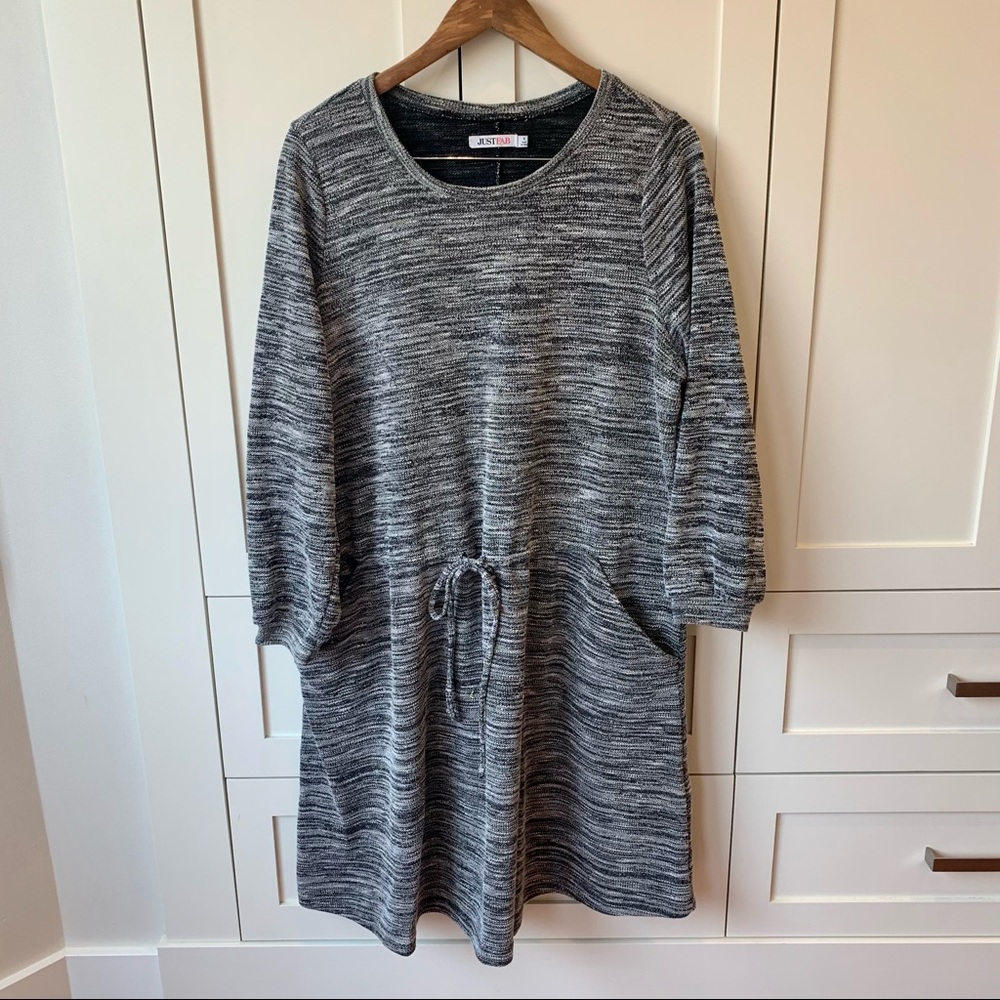 JustFab Sweater Dress with Drawstring Waist